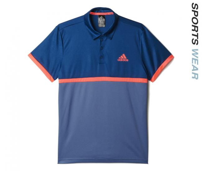 Adidas Mens Court Polo - Blue/Red AX8165 
