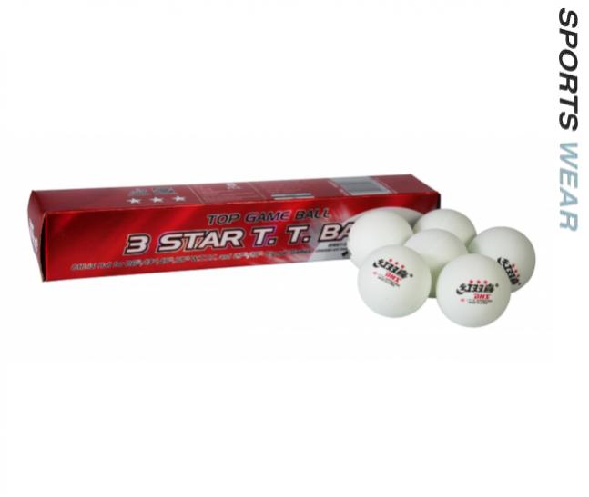 DHS 3 Star Table Tennis Balls-White 