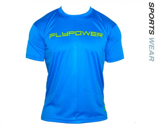 Flypower Microfibre Interlock Performance T Shirt - Blue 