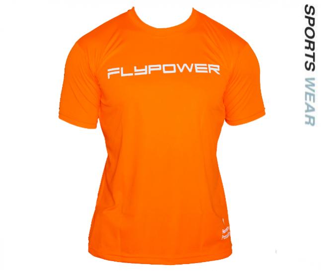 Flypower Microfibre Interlock Performance T Shirt - Orange 